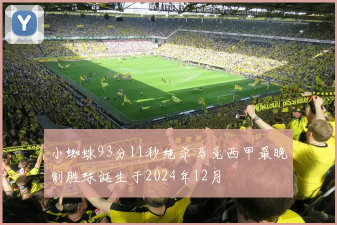 小蜘蛛93分11秒绝杀马竞西甲最晚制胜球诞生于2024年12月